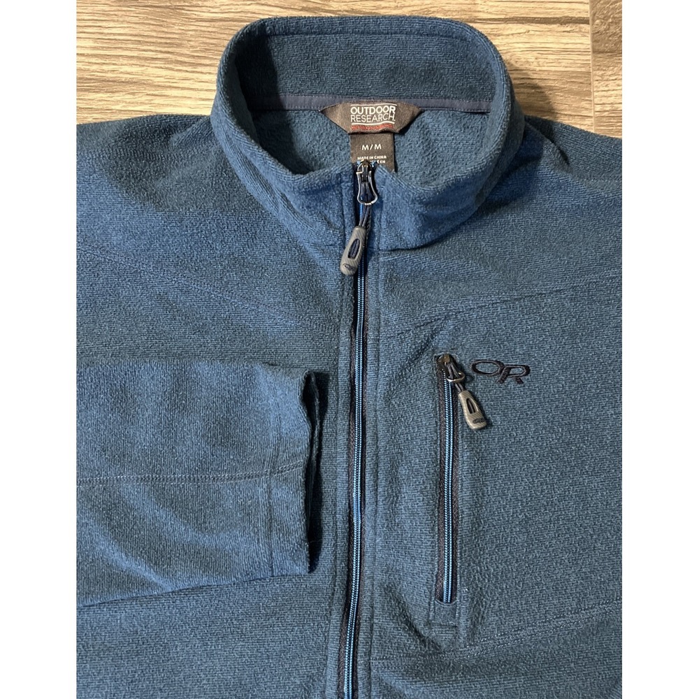 Outdoor Research 1/2 Zip Soleil Teal Fleece Pullover Tech Pocket, Size Medium